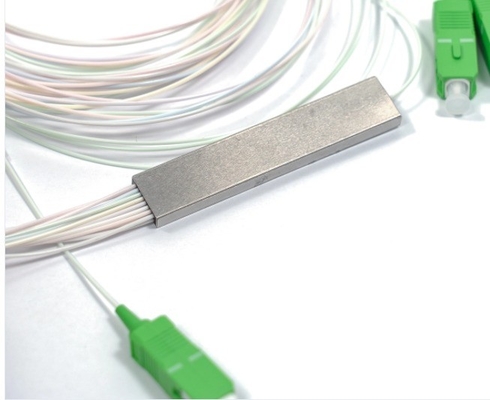 1*32 1*64 1*128 Ατσάλινο σωλήνα SC/ APC Μίνι οπτική ίνα GPON 1x128 PLC Splitter