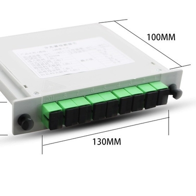 Τύπος ινών G657A 1x8 SC APC PLC Cassette Διάσπασμα οπτικών ινών για μετάδοση σήματος