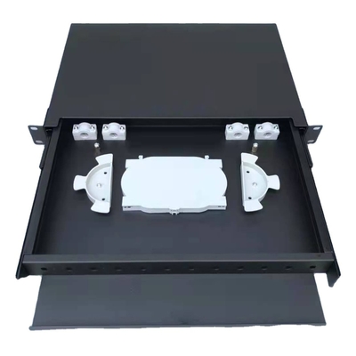 Ψυχρά κυλίνδυνα πλάκα 1U 24 Port SC SX FTTH Fiber Optic Patch Panel για 19 ιντσών Rock Mount