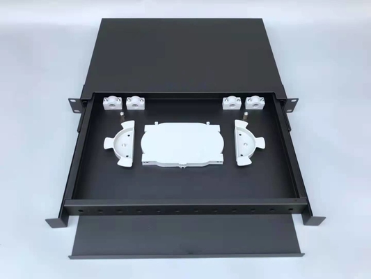 Ψυχρά κυλίνδυνα πλάκα 1U 24 Port SC SX FTTH Fiber Optic Patch Panel για 19 ιντσών Rock Mount