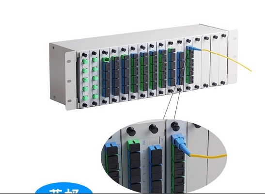 1x2 1x4 1x8 16 Slots Fiber Optical PLC LGX Χωριστικό σασί για 3U 19 &quot;Rack Mount