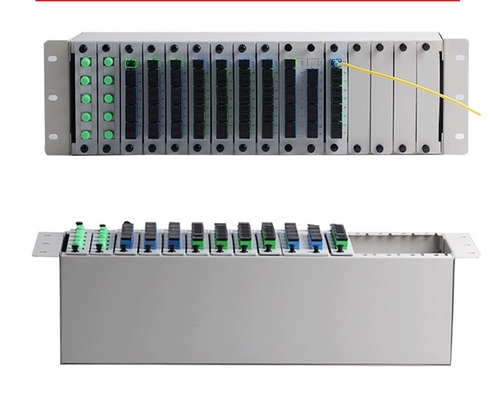 1x2 1x4 1x8 16 Slots Fiber Optical PLC LGX Χωριστικό σασί για 3U 19 &quot;Rack Mount