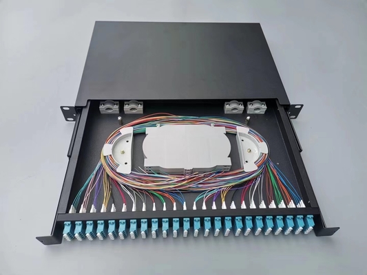 260*200*60 mm FTTH Διανομικό Σύστημα Φυτικών ινών 1U 96 Core LC SC Rack Mounted MPO MTP Fiber Optic Patch Panel ODF