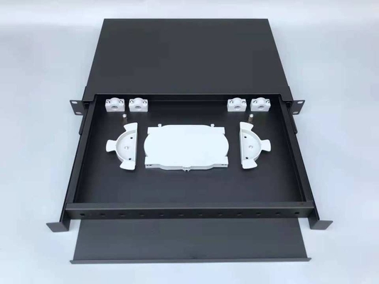 FTTX ODF Οπτικό πλαίσιο διανομής 19 ιντσών Rack Mounted 24 πυρήνες για συνδέσεις FTTX