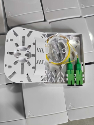 Τείχος FTTH Mini Fiber Optic Socket Panel Box με 2 θύρες και SC/APC Pigtail