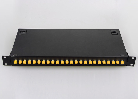Μοιραστής PLC 1U 19&quot; 24 θύρες SC/APC 1 24 Μοιραστής οπτικών ινών για ασύρματα δίκτυα LAN