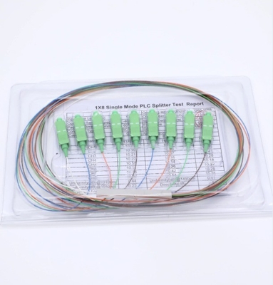 1260-1650nm Λειτουργικό μήκος κύματος PLC Fiber Optic Splitter 1x9 για μη ισορροπημένο δίκτυο