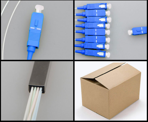 1260-1650nm Λειτουργικό μήκος κύματος PLC Fiber Optic Splitter 1x9 για μη ισορροπημένο δίκτυο
