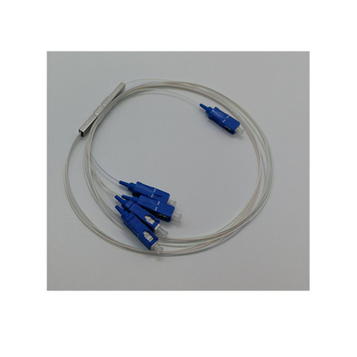 Συνδετήρας LC Μίνι Μονάδα Χάλυβα Τύπου 1*4 PLC Splitter για μετάδοση σήματος ινών