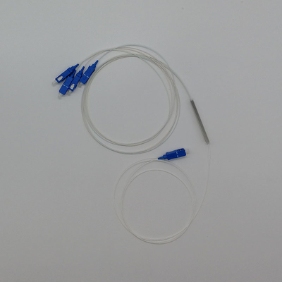 Συνδετήρας LC Μίνι Μονάδα Χάλυβα Τύπου 1*4 PLC Splitter για μετάδοση σήματος ινών