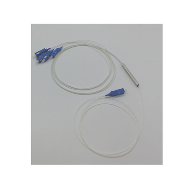 Συνδετήρας LC Μίνι Μονάδα Χάλυβα Τύπου 1*4 PLC Splitter για μετάδοση σήματος ινών