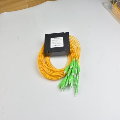 Δίκτυο PLC Splitter SC/APC ABS Box Μονότροπος οπτικός διαχωριστής ινών SC/UPC PCL Splitter