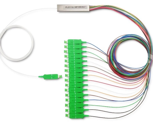 FTTH Micro Steel Tube Type 1x16 SC APC Fiber Optic Plc Splitter για FAT και FTD