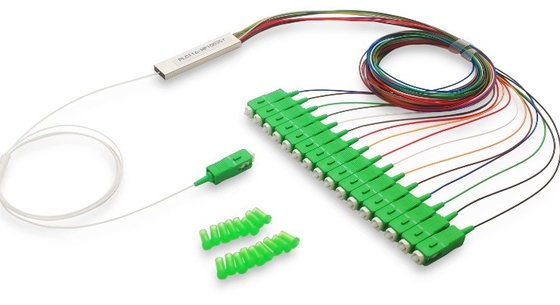 FTTH Micro Steel Tube Type 1x16 SC APC Fiber Optic Plc Splitter για FAT και FTD