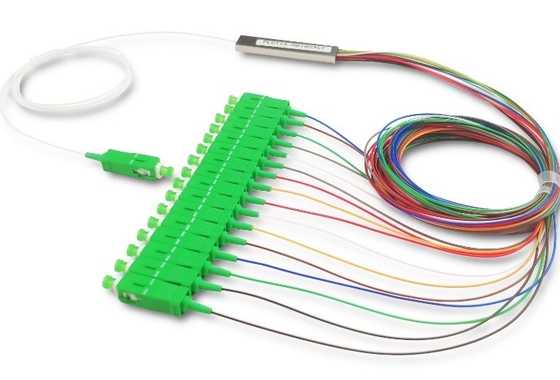 FTTH Micro Steel Tube Type 1x16 SC APC Fiber Optic Plc Splitter για FAT και FTD